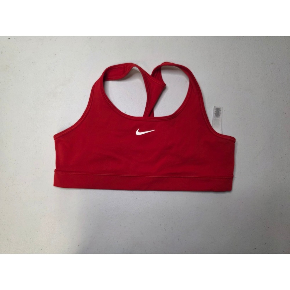 Nike Kids Red Swoosh Dri-FIT Racerback Sports Bra XL